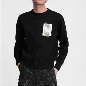 Rag & Bone glitched floral cotton sweatshirt men’s XS